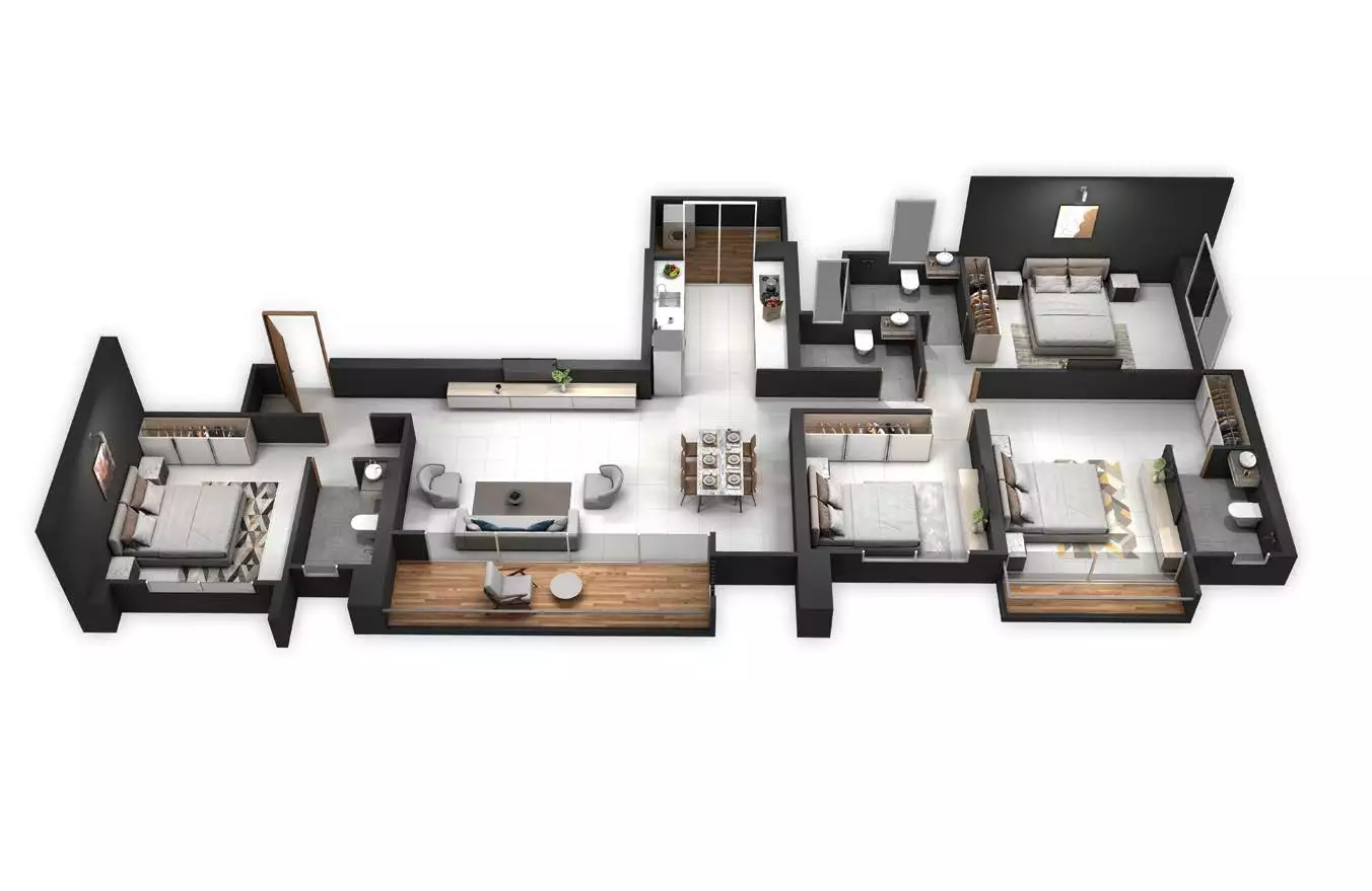 3 BHK Floor Plan